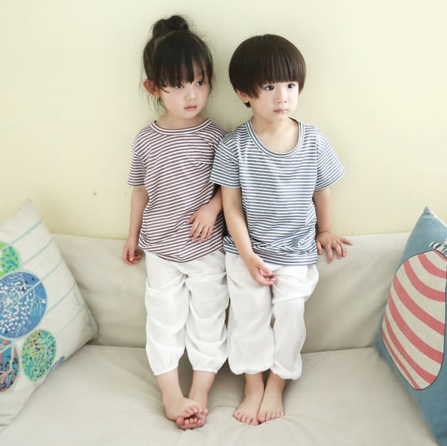 寶貝童裝夏季真絲兒童燈籠褲男童寶寶長褲寬松休閒女童哈倫褲子桑蠶絲-細節圖2