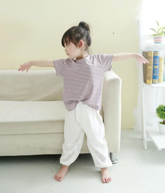 寶貝童裝夏季真絲兒童燈籠褲男童寶寶長褲寬松休閒女童哈倫褲子桑蠶絲-細節圖4