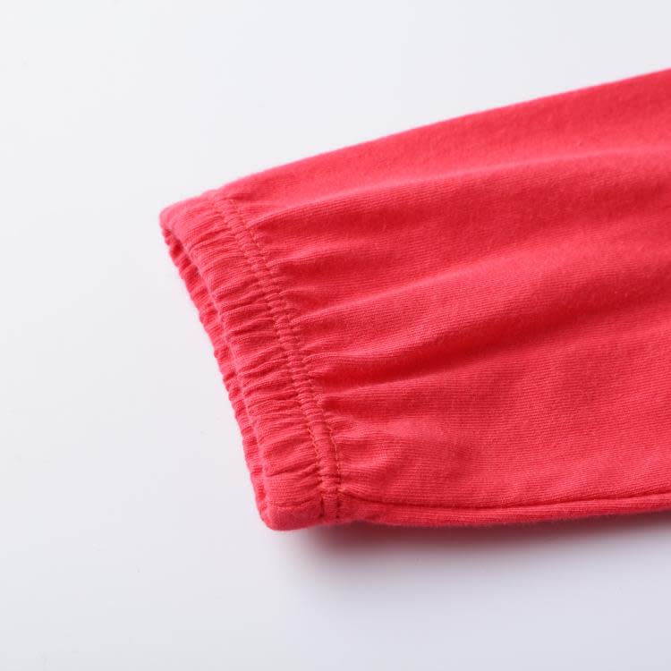 寶貝童裝女童秋裝紅色裙子洋裝小寶寶長袖ｔ恤裙2019新款童裝兒童純棉連身裙潮-細節圖3