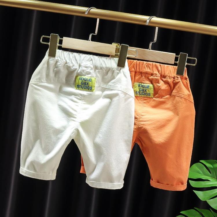 寶貝童裝夏裝寶寶薄款短褲小男童七分褲2023新款正韓洋氣嬰兒童休閒褲子潮-細節圖3