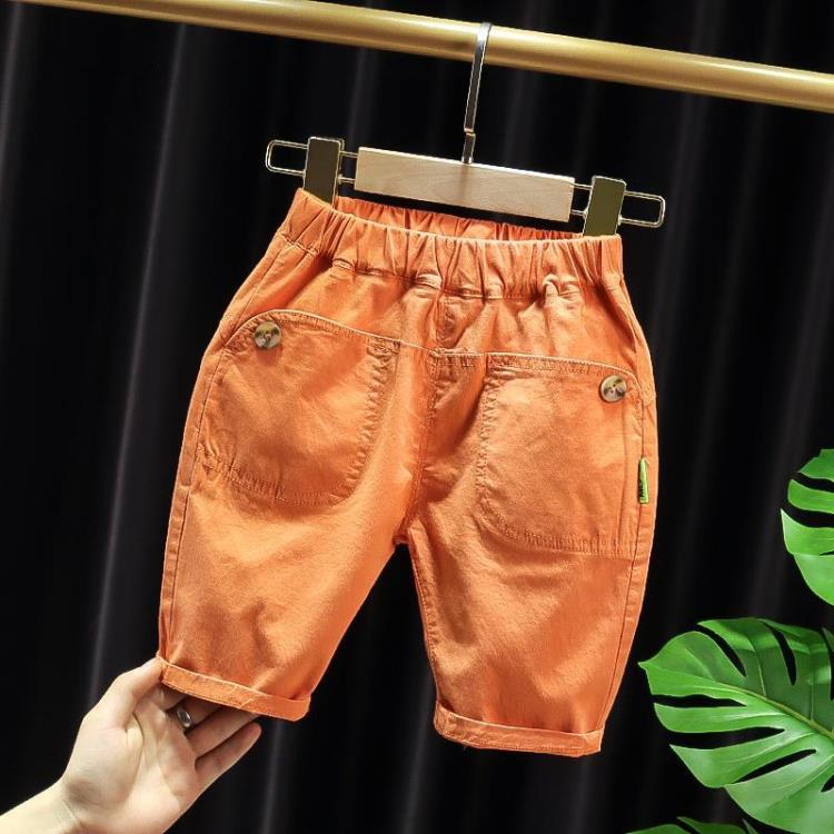 寶貝童裝夏裝寶寶薄款短褲小男童七分褲2023新款正韓洋氣嬰兒童休閒褲子潮-細節圖4