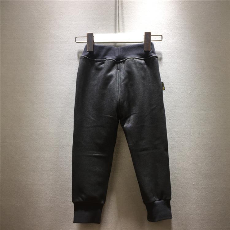 寶貝童裝兒童針織牛仔長褲春秋男童加絨褲子新款男孩休閒長褲中小童松緊褲-細節圖2