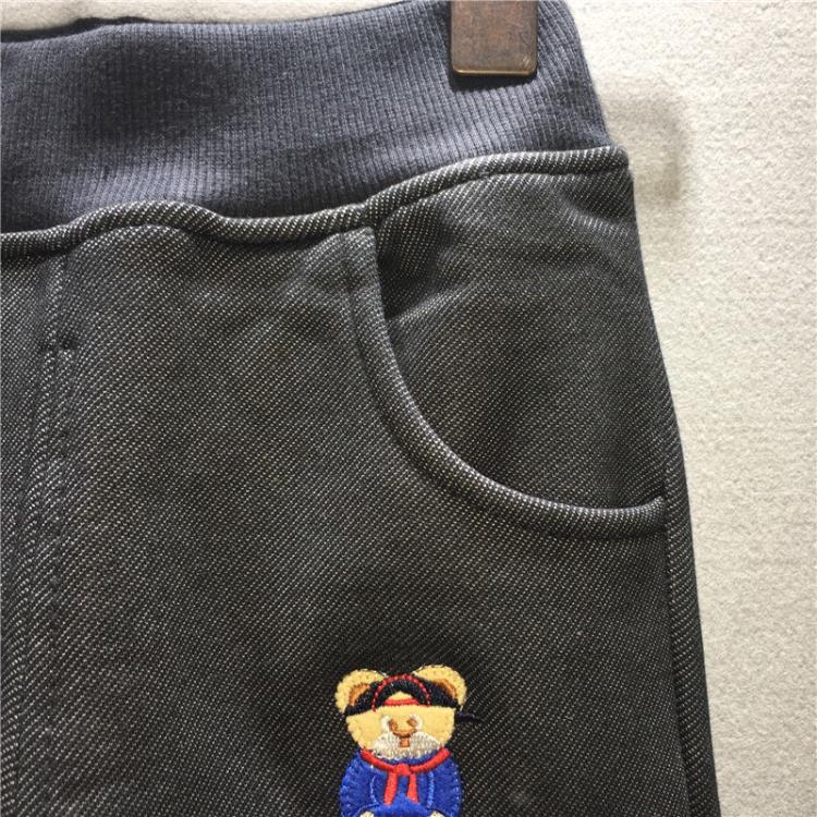 寶貝童裝兒童針織牛仔長褲春秋男童加絨褲子新款男孩休閒長褲中小童松緊褲-細節圖4