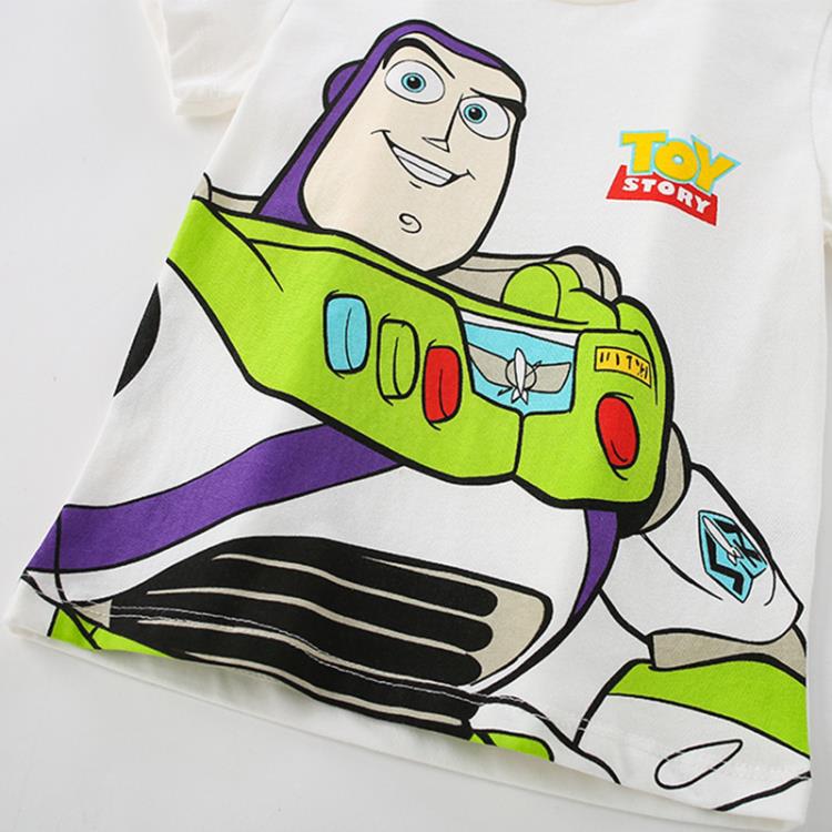 寶貝童裝歐美風格童裝 夏季男童白色短袖t恤卡通兒童純棉打底衫小男孩上衣-細節圖3