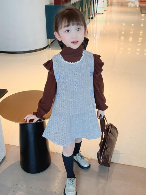 寶貝童裝韓范童裝女童春季套裝網紅寶寶洋氣時髦春裝兒童春款小香風三件套-細節圖2