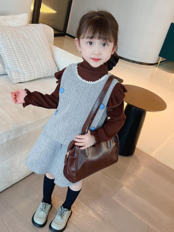 寶貝童裝韓范童裝女童春季套裝網紅寶寶洋氣時髦春裝兒童春款小香風三件套-細節圖5