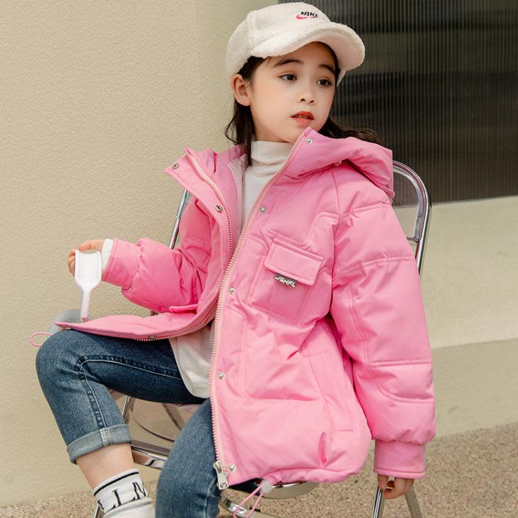 寶貝童裝Next balaba女童羽絨服2023秋冬新款兒童白鴨絨加厚大童洋氣外套-細節圖3