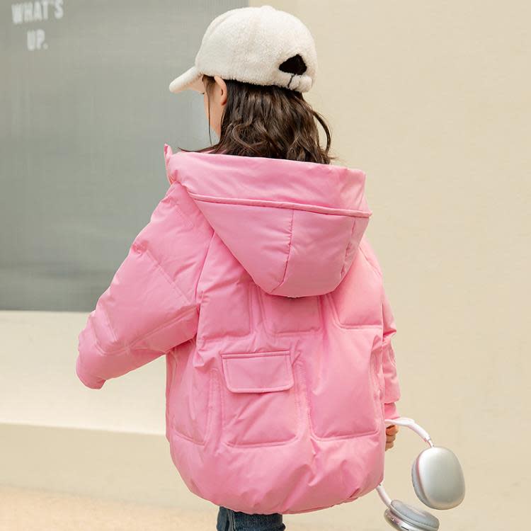 寶貝童裝Next balaba女童羽絨服2023秋冬新款兒童白鴨絨加厚大童洋氣外套-細節圖4