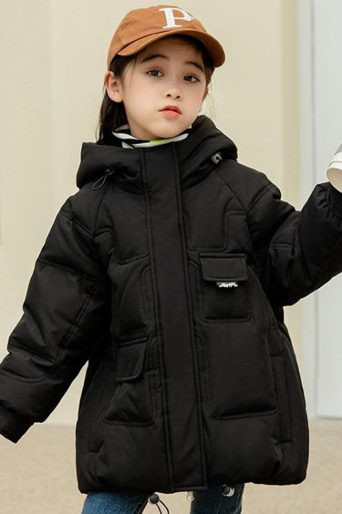 寶貝童裝Next balaba女童羽絨服2023秋冬新款兒童白鴨絨加厚大童洋氣外套-細節圖5