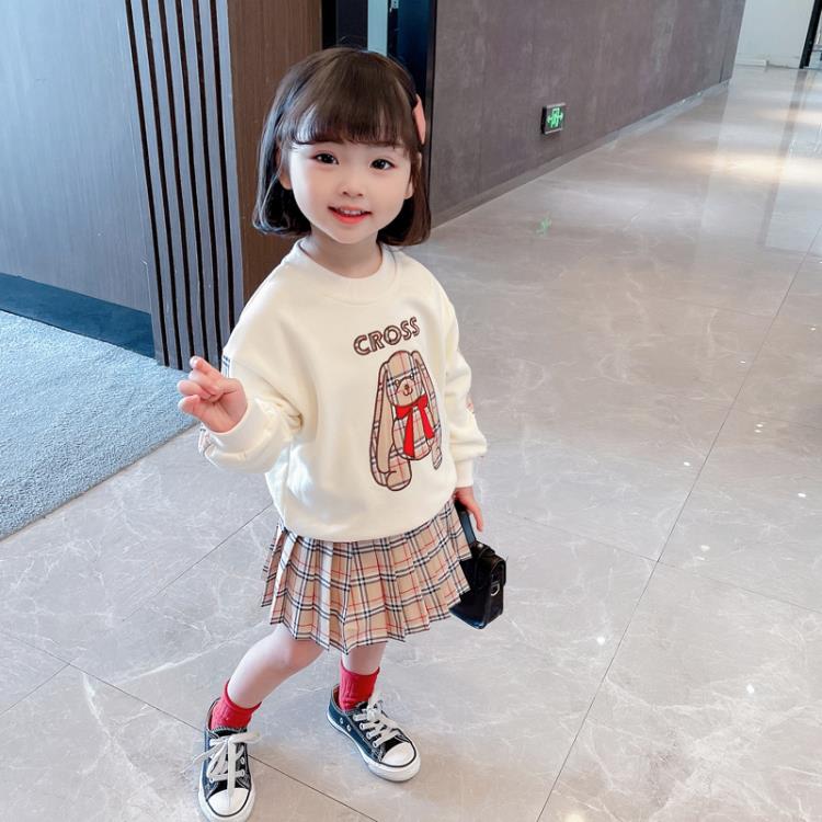 寶貝童裝網紅女寶寶洋氣時髦秋裝女童秋季套裝小童二三歲兒童秋款二件套潮-細節圖2