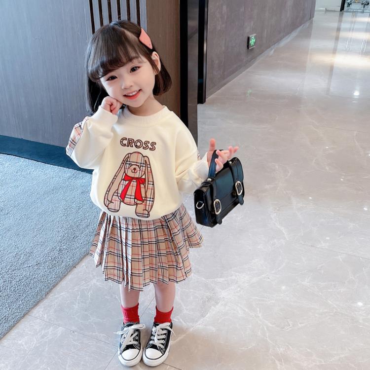 寶貝童裝網紅女寶寶洋氣時髦秋裝女童秋季套裝小童二三歲兒童秋款二件套潮-細節圖3