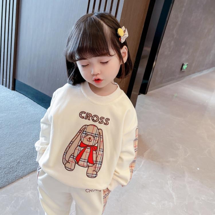 寶貝童裝網紅女寶寶洋氣時髦秋裝女童秋季套裝小童二三歲兒童秋款二件套潮-細節圖4