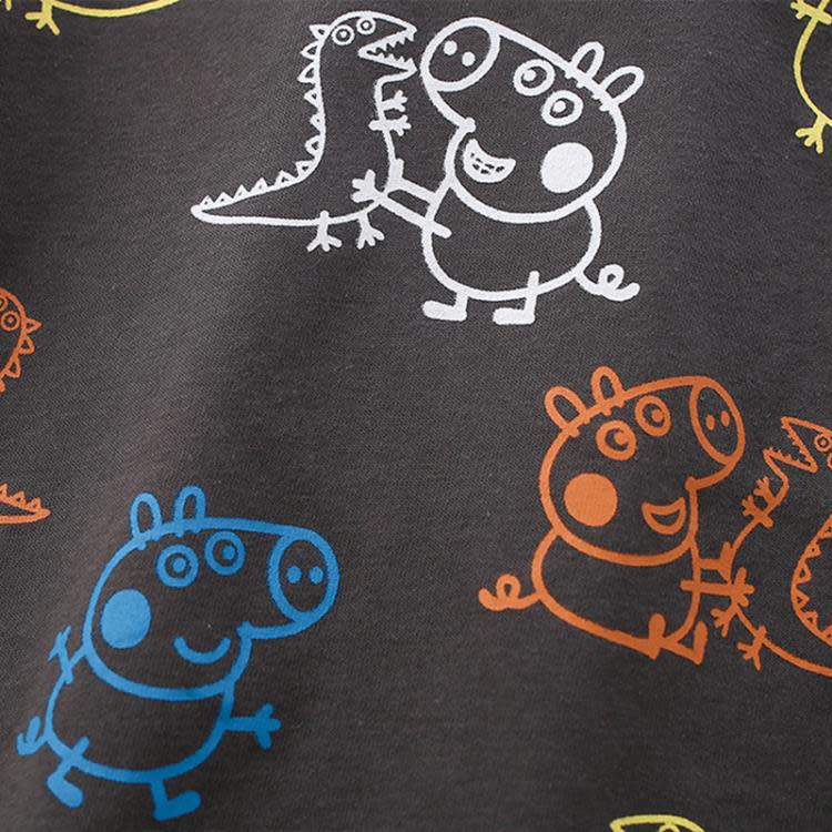 寶貝童裝外貿童裝卡通恐龍男童汗衫夏季兒童純棉打底衫小寶寶圓領短袖t恤-細節圖3
