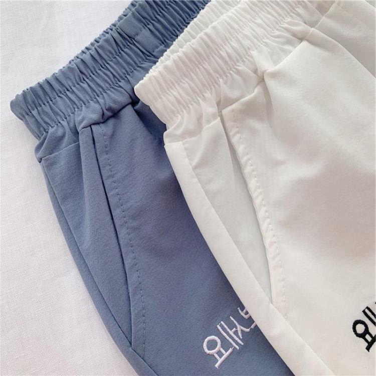 寶貝童裝男童夏裝速干運動褲子薄款男孩寬松休閒長褲寶寶夏天百搭空調長褲-細節圖4