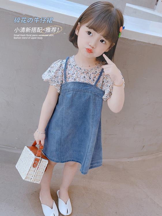 寶貝童裝巴拉巴拉女童連身裙夏裝兒童裝牛仔裙小童公主裙2023夏-細節圖2