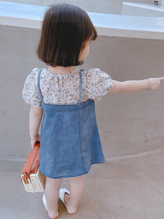 寶貝童裝巴拉巴拉女童連身裙夏裝兒童裝牛仔裙小童公主裙2023夏-細節圖4