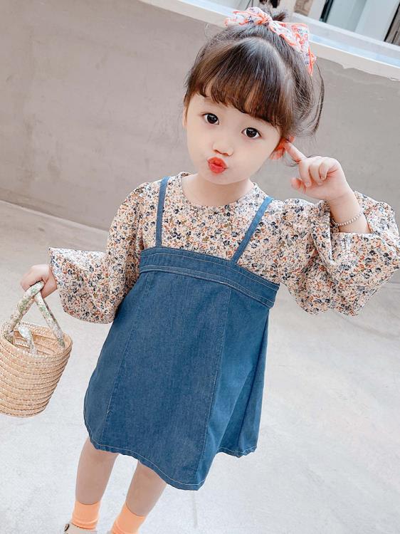 寶貝童裝巴拉巴拉女童連身裙夏裝兒童裝牛仔裙小童公主裙2023夏-細節圖5