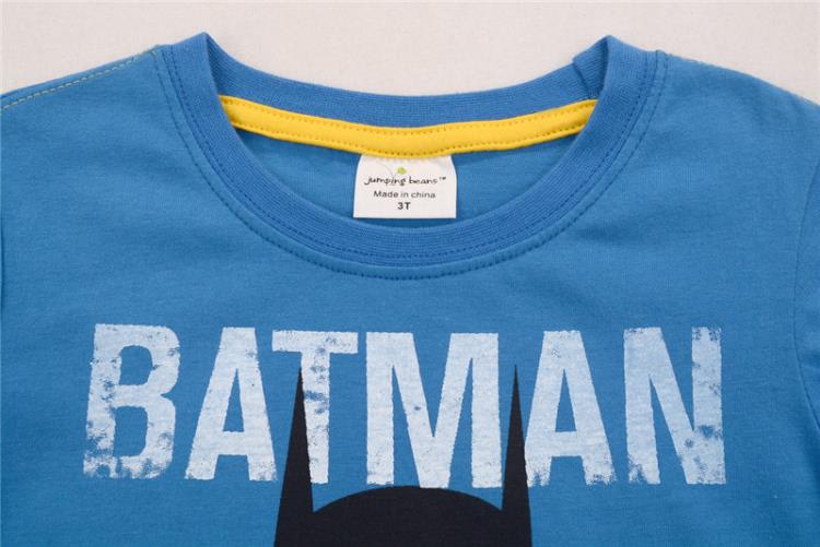 寶貝童裝特價男童短袖t恤 ins童裝夏季兒童蝙蝠俠披風半袖男寶寶純棉上衣-細節圖3