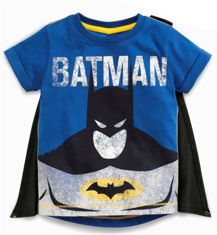 寶貝童裝特價男童短袖t恤 ins童裝夏季兒童蝙蝠俠披風半袖男寶寶純棉上衣-細節圖5