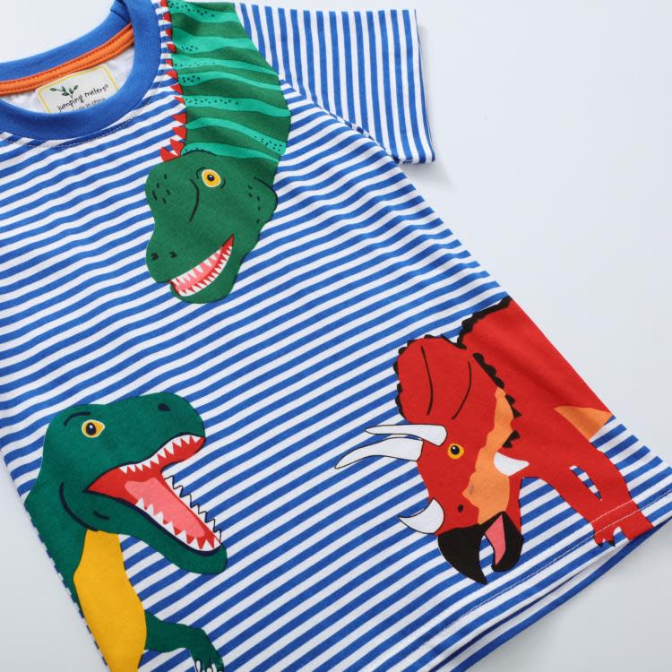 寶貝童裝男童恐龍短袖t恤兒童印花上衣歐美童裝夏季幼兒園寶寶洋氣半袖潮-細節圖4