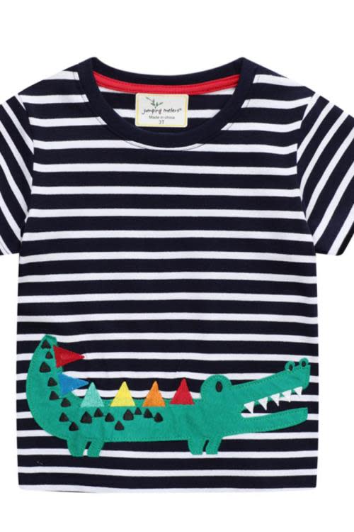 寶貝童裝男童恐龍短袖t恤兒童印花上衣歐美童裝夏季幼兒園寶寶洋氣半袖潮-細節圖5