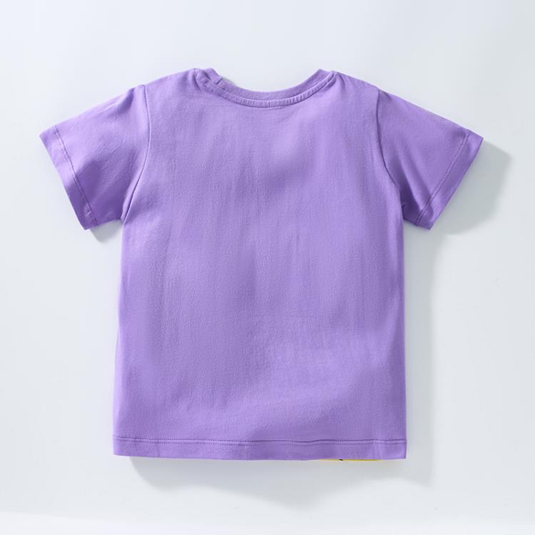 寶貝童裝外貿女童T恤 卡通印花兒童短袖t恤夏季寶寶純棉半袖1-6歲女孩衣服-細節圖2