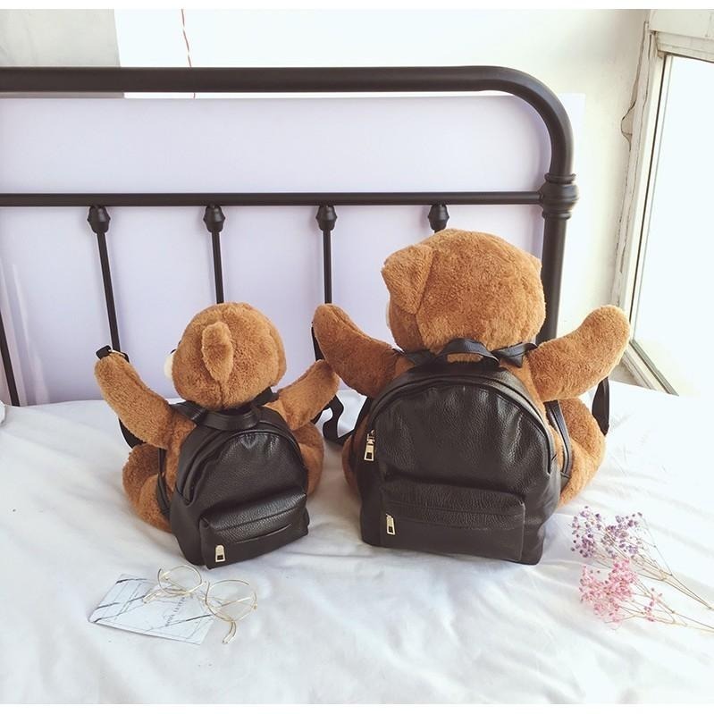 【貓毛草】泰迪熊造型束縛PLAY包 悲傷那麼大 韓版動物形學院毛絨小熊背包 後背包 造型背包-細節圖5
