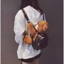 【貓毛草】泰迪熊造型束縛PLAY包 悲傷那麼大 韓版動物形學院毛絨小熊背包 後背包 造型背包-規格圖7