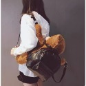 【貓毛草】泰迪熊造型束縛PLAY包 悲傷那麼大 韓版動物形學院毛絨小熊背包 後背包 造型背包-規格圖7