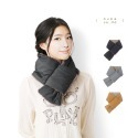 日本AUBE 微空氣感輕量尼龍絨毛保暖插式圍巾 折疊圍巾-規格圖5