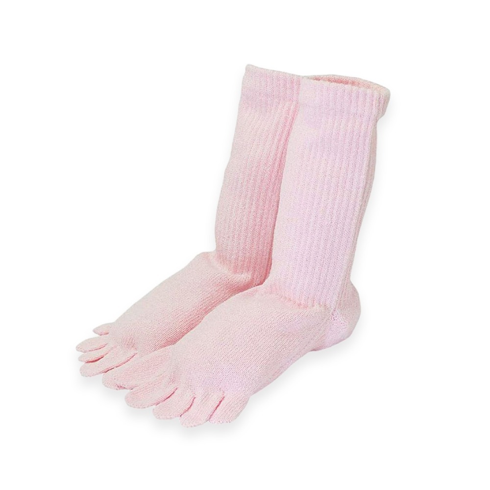 日本 FUKUSHIN 晚安保濕五指襪 保濕 腳跟 日本製 龜裂 粗皮 腳跟保養 美足保養-細節圖2