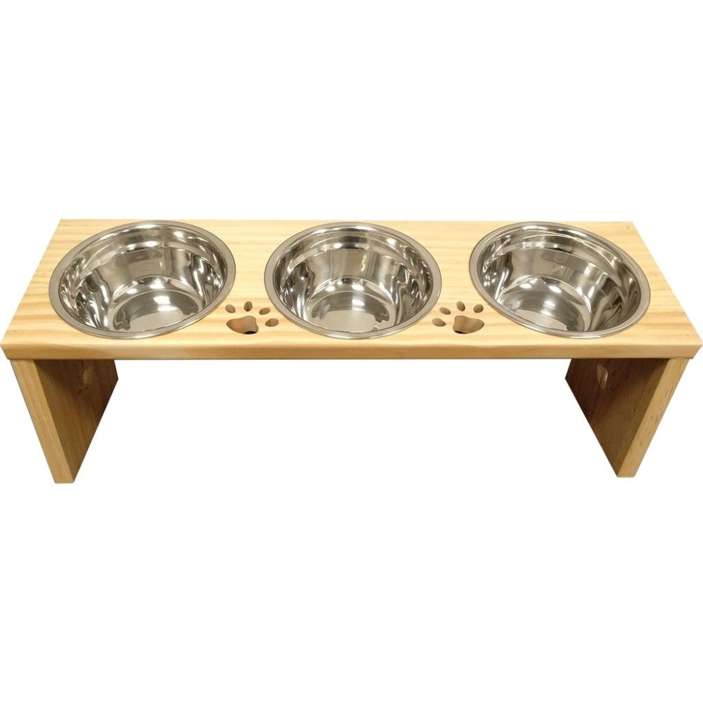『三碗宅配免運』家裡毛小孩用這個餐桌 立馬給你多吃好幾碗~純手工松木寵物碗架 寵物餐桌 餐桌 貓碗 狗碗-細節圖2
