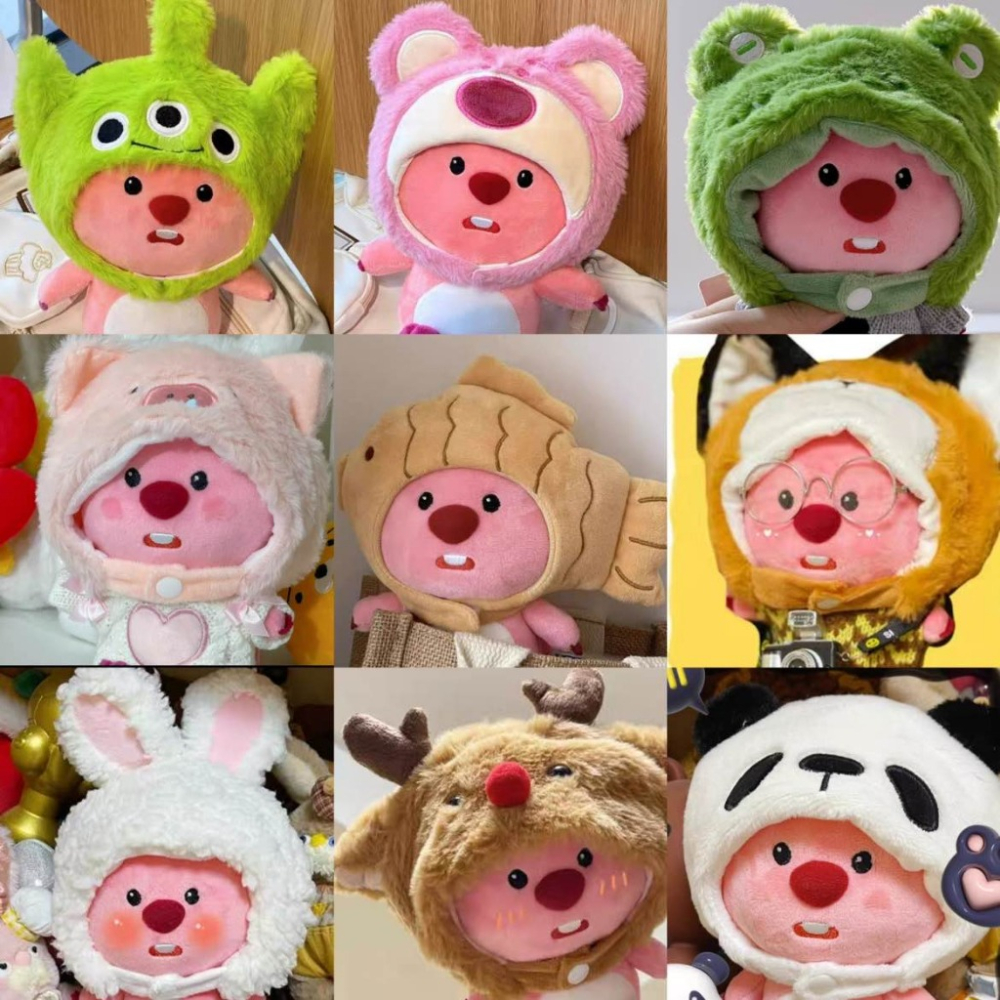 韓國動畫卡通 Pororo Loopy 15公分粉紅色海貍娃娃 吊飾 鑰匙扣 海狸毛絨玩具 交換禮物 兒童禮物禮物-細節圖2