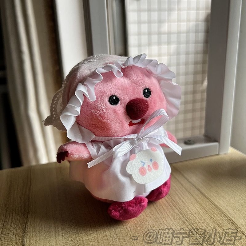 韓國動畫卡通 Pororo Loopy 15公分粉紅色海貍娃娃 吊飾 鑰匙扣 海狸毛絨玩具 交換禮物 兒童禮物禮物-細節圖7