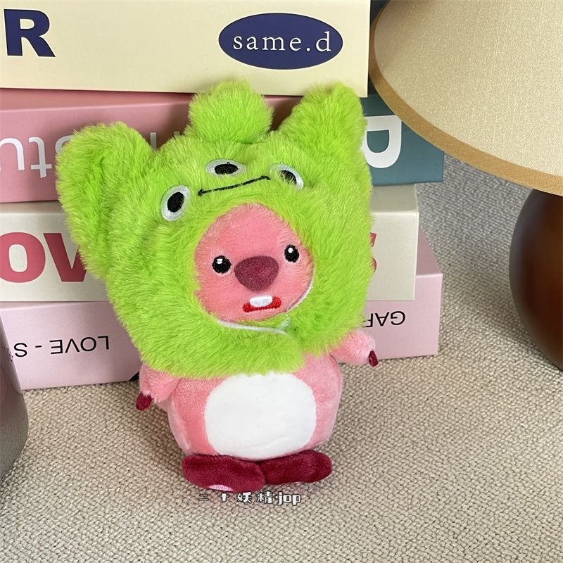 韓國動畫卡通 Pororo Loopy 15公分粉紅色海貍娃娃 吊飾 鑰匙扣 海狸毛絨玩具 交換禮物 兒童禮物禮物-細節圖11