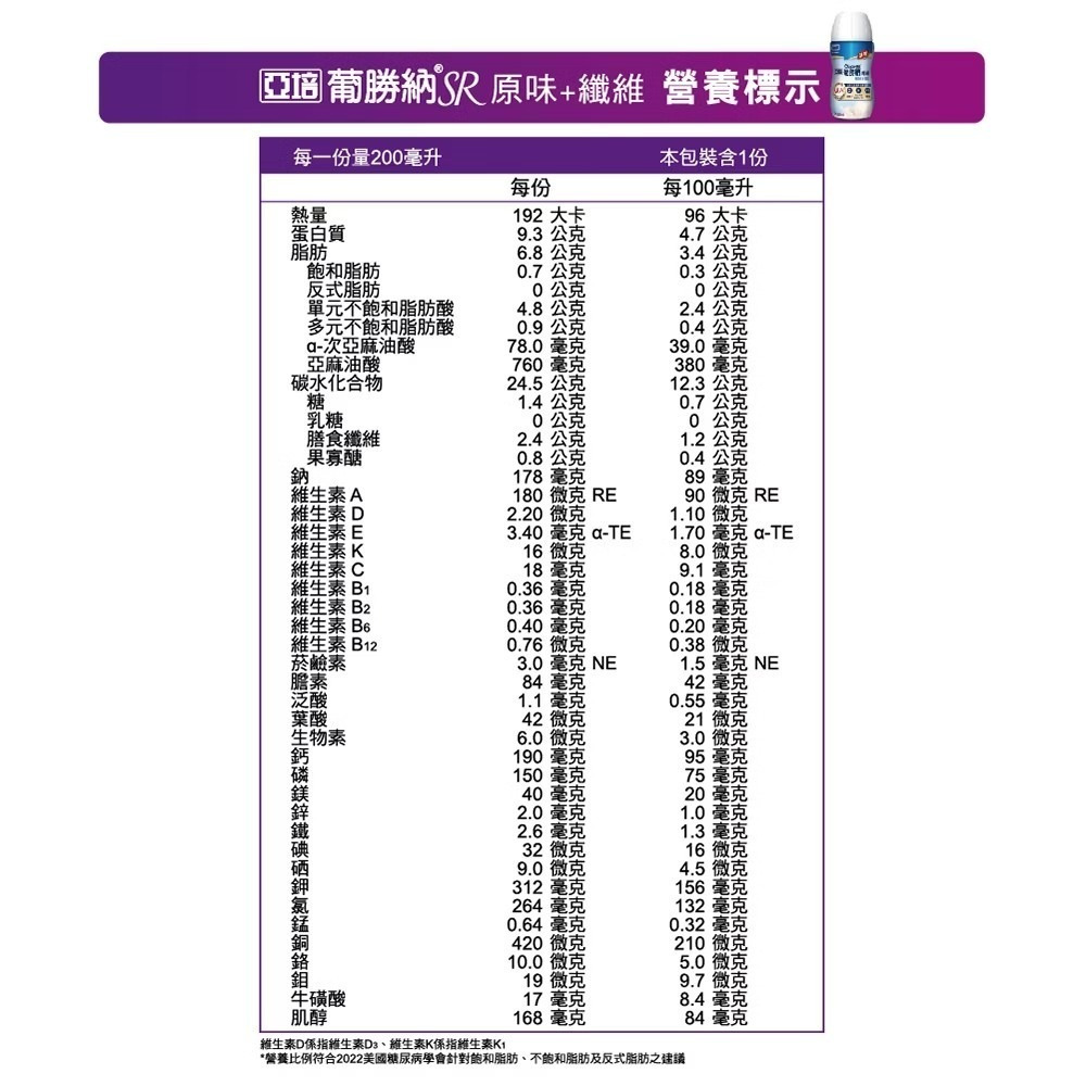 【誠意中西藥局】葡勝納SR菁選即飲配方原味/香草口味200毫升-細節圖2