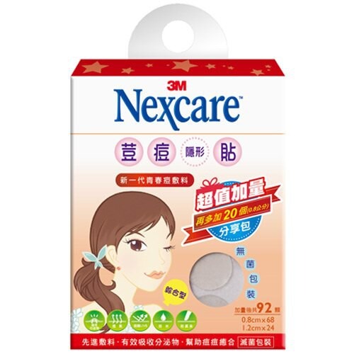 【誠意中西藥局】優若美 新膚克親水性敷料隱形痘痘貼/3M 荳痘隱形貼綜合型/貼立舒敷立舒隱形超薄痘痘貼-細節圖4