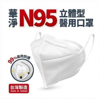 【誠意中西藥局】《超取最多6盒》華淨N95立體型醫用口罩 20入/盒-細節圖2