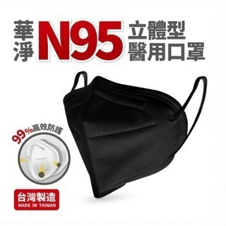 【誠意中西藥局】《超取最多6盒》華淨N95立體型醫用口罩 20入/盒-細節圖3