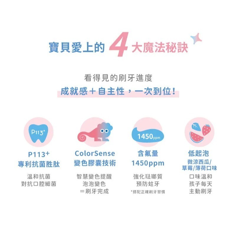 歐克威爾 兒童防蛀變色牙膏70g｜1450ppm含氟｜變色牙膏｜低起泡｜兒童牙膏｜防蛀護齒-細節圖7