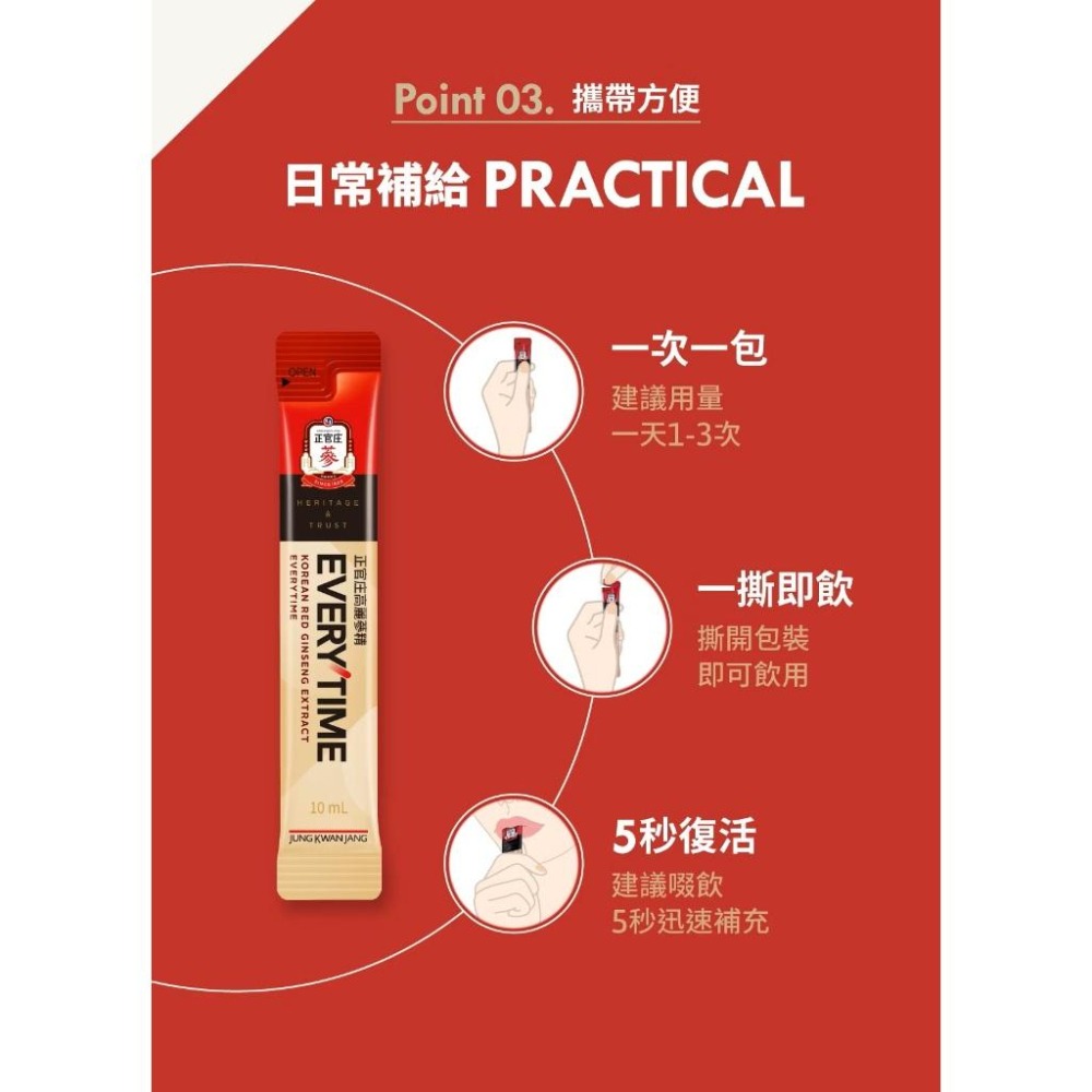 正官庄｜高麗蔘精EVERYTIME30入｜10mlx30包-細節圖4