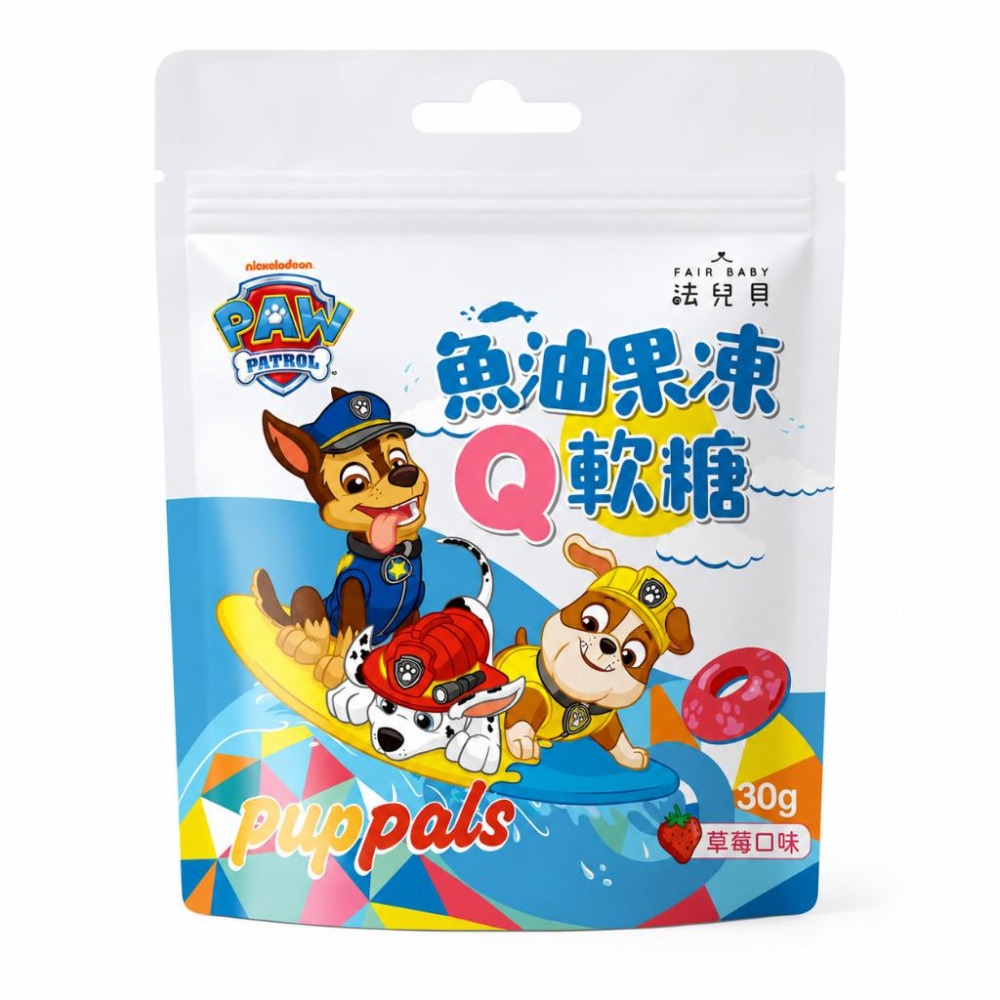 法兒貝｜汪汪隊立大功 魚油果凍Q軟糖 (30g)-細節圖2