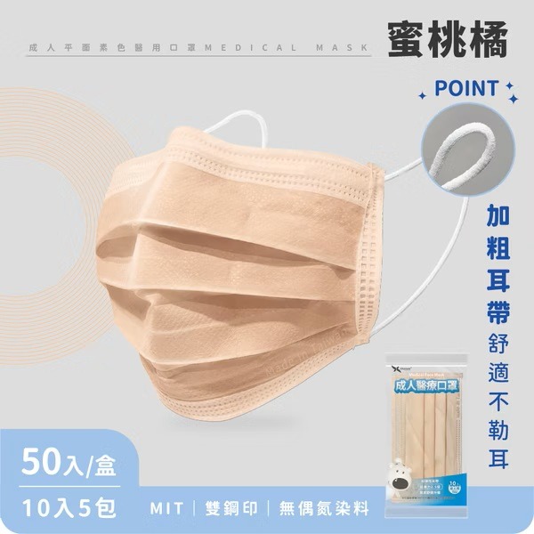 昌明 守護天使 成人醫療平面口罩50入｜醫療級口罩｜成人平面口罩｜台灣製-規格圖11