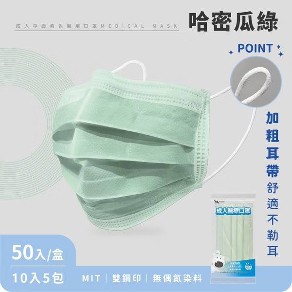 昌明 守護天使 成人醫療平面口罩50入｜醫療級口罩｜成人平面口罩｜台灣製-規格圖11