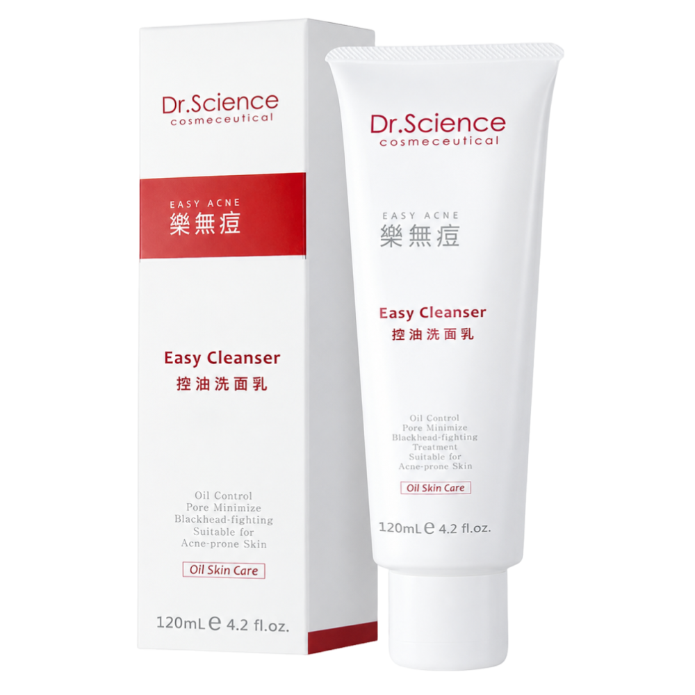 Dr.Science 樂無痘 控油洗面乳120ml｜水楊酸0.2%｜控油潔淨｜預防面皰｜減少黑頭粉刺-細節圖2