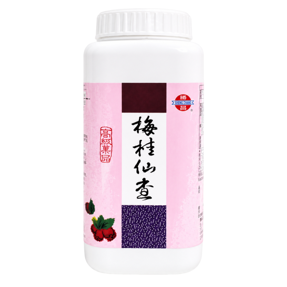 勝昌 梅桂仙查 600g｜全素｜山楂酸梅風味｜台灣製造｜休閒零食｜大白罐-細節圖2
