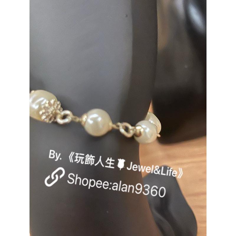 CHANEL 香奈兒 基本款 二手 不規則 珍珠 造型 手鍊-細節圖3