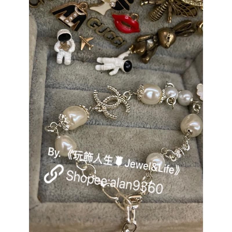 CHANEL 香奈兒 基本款 二手 不規則 珍珠 造型 手鍊-細節圖6