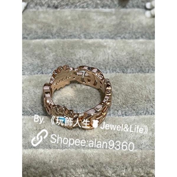 GUCCI 超美 玫瑰金色 經典 花朵 寶石  二手 造型 戒指-細節圖6
