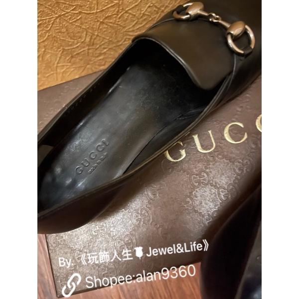 Gucci 二手 基本款 馬銜釦 皮鞋 35.5號-細節圖3